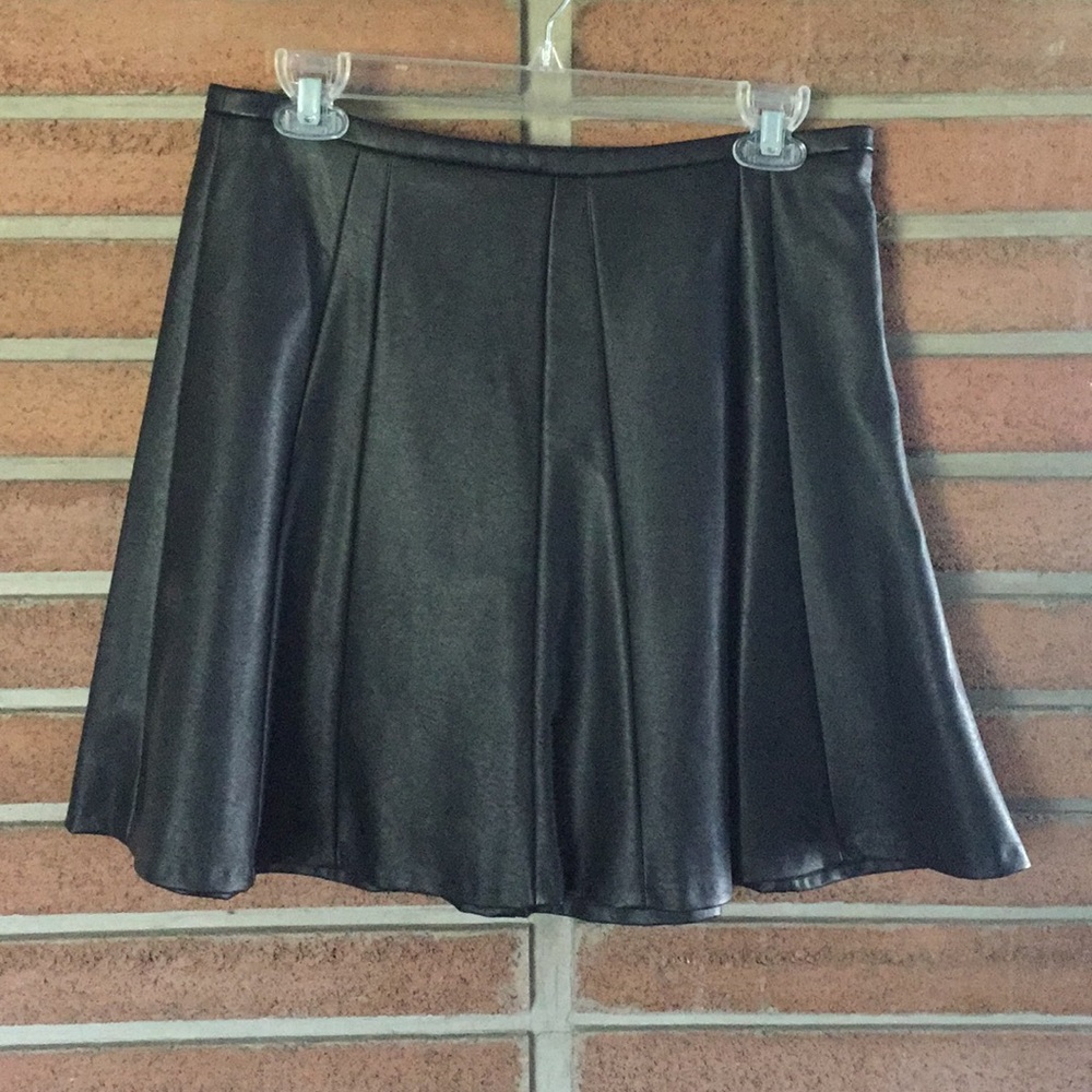 Faux leather skirt